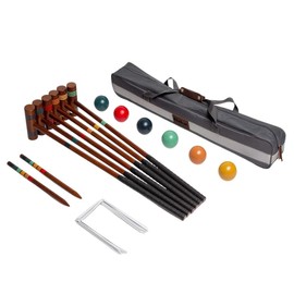 Elakai Outdoor Games Travel Size Take Anywhere Premium Carry Bag Included 6 Player Croquet Set