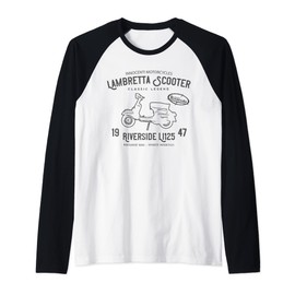 Innocenti Lambretta Scooter T Shirt Raglan Baseball Tee