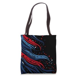 Flowing Stars Stripes USA Pride Tote Bag
