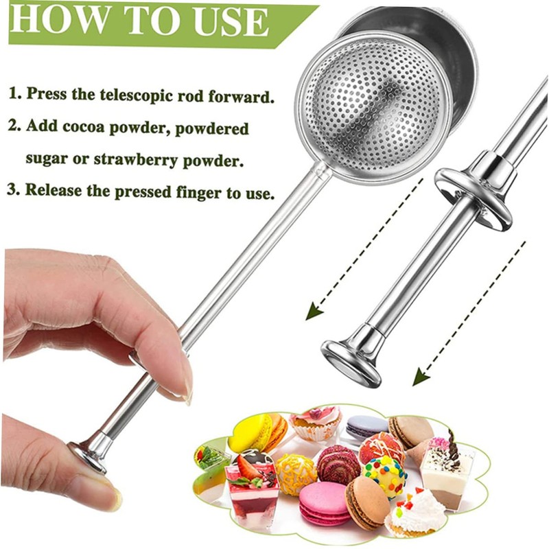 Ciieeo 1 Set Retractable Stainless Steel Tea Infuser Spice Filter