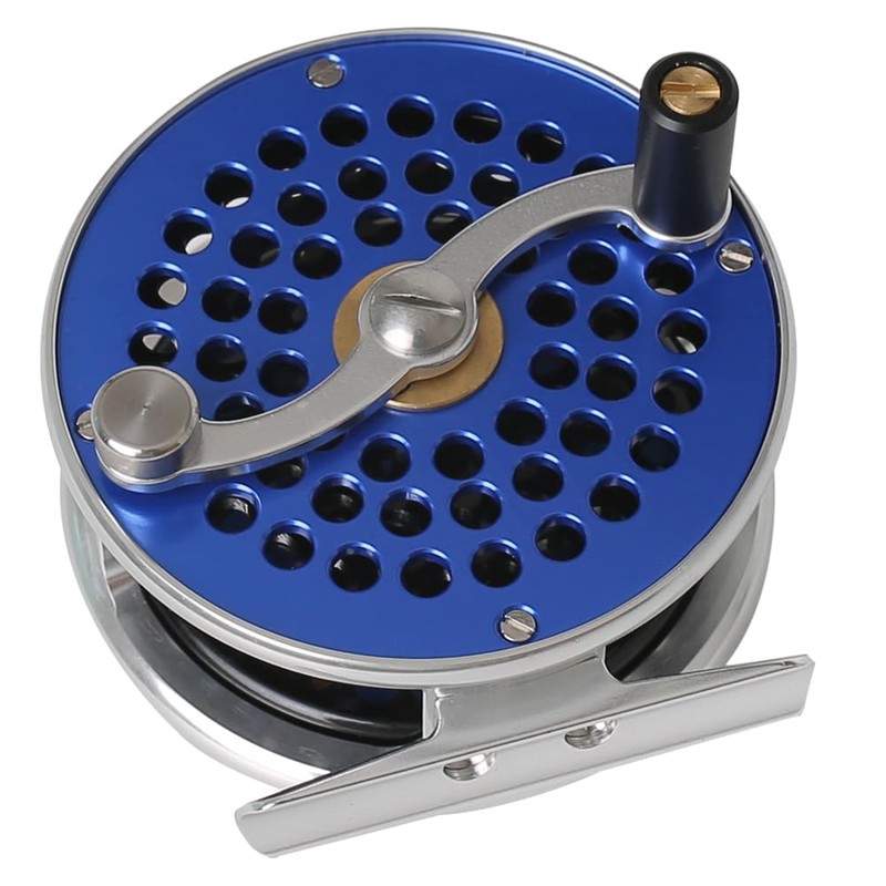 Vintage Classic Fly Fishing Reel,Right/Left Handle Position, Fly Reel (Blue,