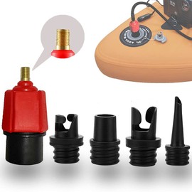 Paddle Board Pump Adapter, FIPASEN Air Pump Adapter for Inflatables, SUP Pump Adaptor with 4 Air Valve Nozzles for Inflatable Boat, Stand Up Paddle Board,Inflatable Bed, Compressor Air Valve Converter