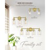 FEMILA Vanity Lights for Bathroom, Modern 4-Light Gold Bathroom Light