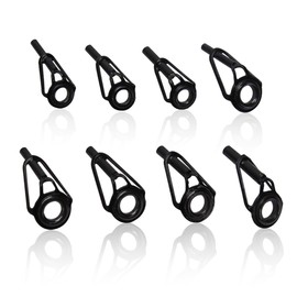 EIHI 8 Piece Rod Tips Repair Kit, Fishing Rod Repair Accessory Kit with Ceramic, Stainless Steel Replacement Rod Tip, Fishing Rod Guide Rings for Freshwater Saltwater Fishing Lovers