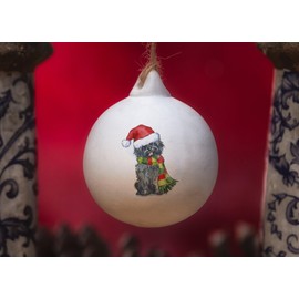 Image Industry Cairn Terrier Black Ceramic Bauble - Tree Decoration - Christmas Decorations Dog Gift - Dog Lovers