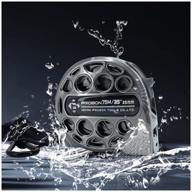 7.5m Measuring Tape Stainless Steel Hollow Measure Metric Tapes Measure Anti-Rust Corrosion-Resistant Waterproof for Lndustry Home Collection (7.5m*25mm) Clear,Sand