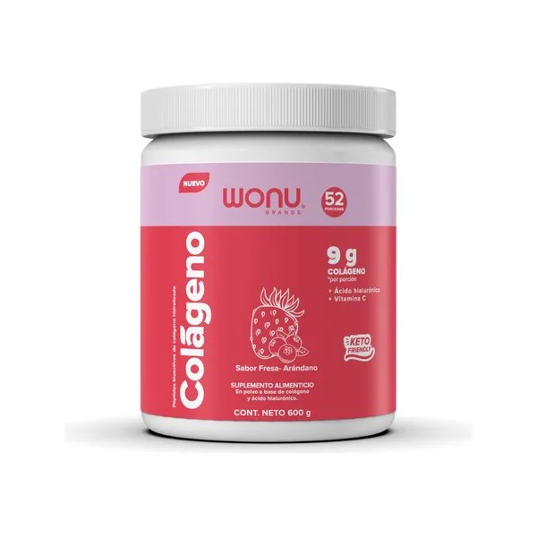 Wonu Colágeno Hidrolizado Polvo Con Ácido Hialurónico 600g