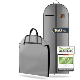FiRiO® 8 x Sturdy Garment Covers - Premium Garment Bags Mothproof, Breathable & Waterproof - High-Quality Clothes Protective Covers for Suit & Shirt - Transparent Garment Bag - 120 x 60 cm, gray,