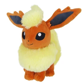 Sanei Boeki PP112 Pokémon All Star Collection Plush Toy, Flareon, Size S, W 3.5 x D 7.1 x H 7.5 in (9 × 18 × 19 cm)