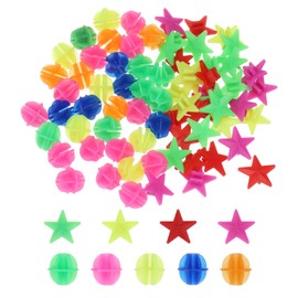 PATIKIL Bike Wheel Spokes Beads, 72 Pcs Colorful Bicycle Spoke Decoration Resin Clip Beads Spoke for Bike Accessories (Round/Pentagram), Multicolor