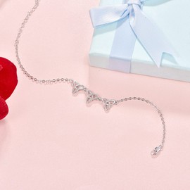 Palpitate Irish Gifts Celtic Knot Bracelet for Women 925 Sterling Silver Celtic Knot Irish Jewelry Gifts for Mom Friend