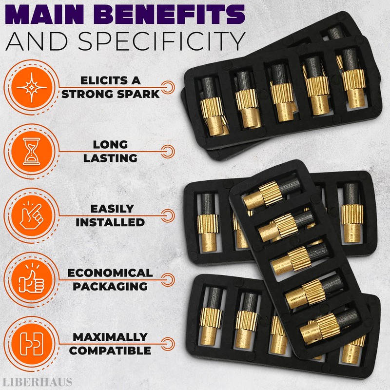 25 Pcs Flint Striker for Torch - Efficient Torch Striker,