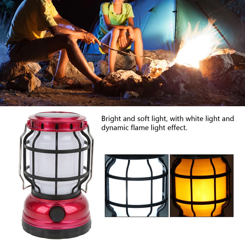 LED Camping Lantern USB Rechargeable Solar Powered Camping Light for