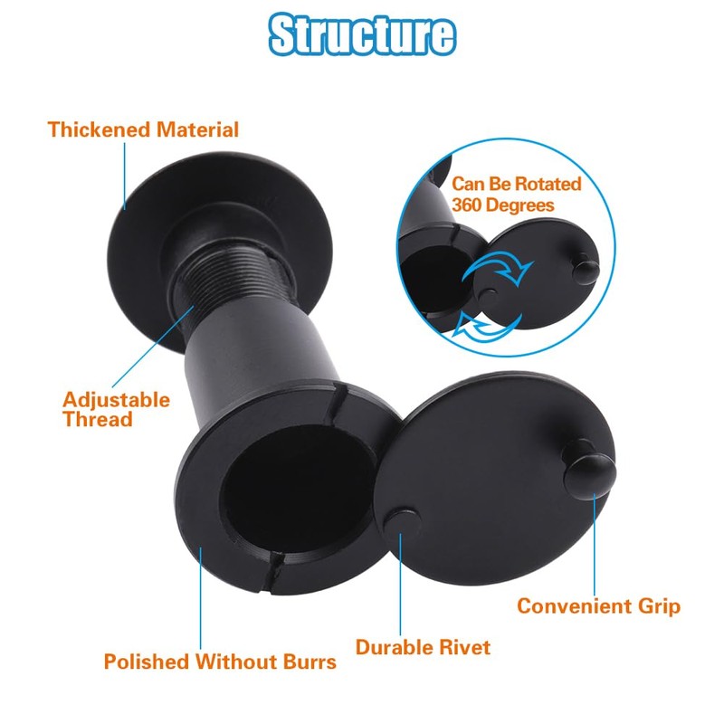 Tahikem 2 Set Door Viewer Peephole, Door Viewers with 0.63inch/16mm