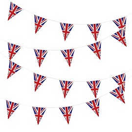 Union Jack Flag Bunting - TRIANGLE -20 Flags 31x20cm/10m