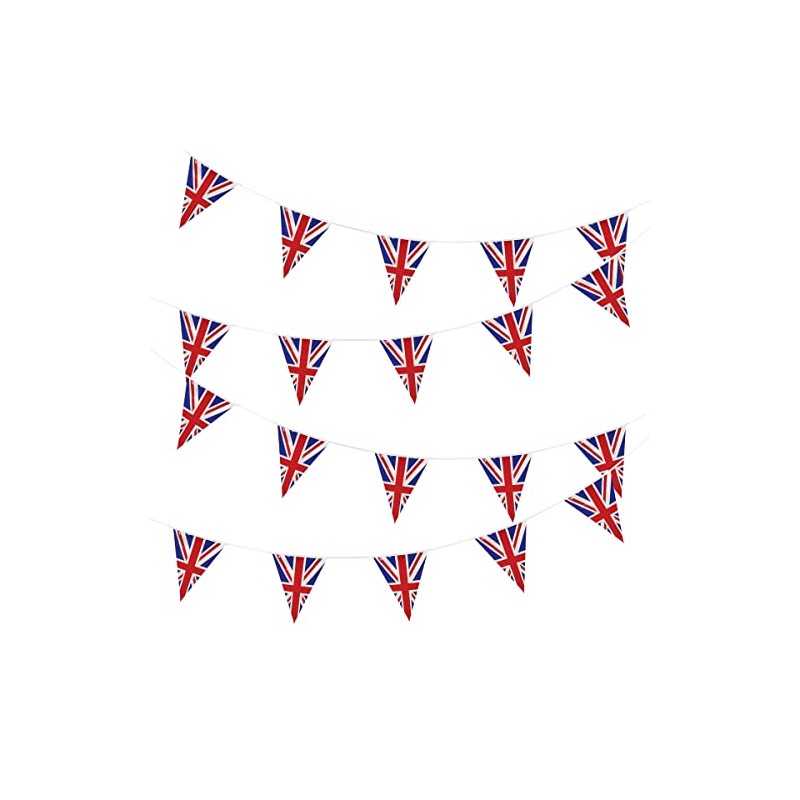 Union Jack Flag Bunting - TRIANGLE -20 Flags 31x20cm/10m