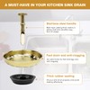 JEAPHA 2 Pcs Gold Sink Strainers Replacement for Standard 3-1/2