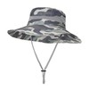 ZLYC Men's Camouflage Sun Hat Safari Hat Mesh Outdoor Hat