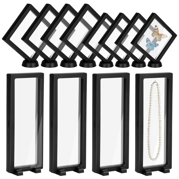 12pcs 3D Floating Display Case, Coin Display Case for Challenge