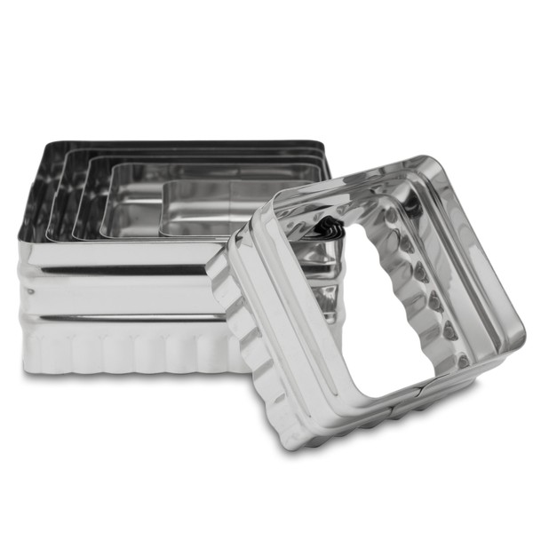 Ateco Double Sided Square Cutter Set 6pc