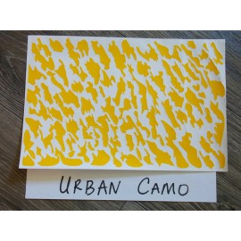 "Handmade"  High Heat Vinyl Stencils 12" x 8" Avery® SF 100-235-S High Bake Yellow Cerakote - Urban Camo