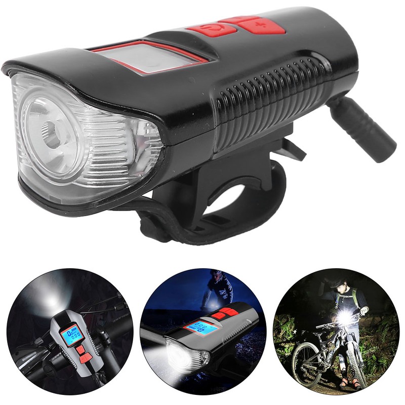 Multifunctional Bicycle Light USB Rechargeable Bike Cycling Headlight Accessory