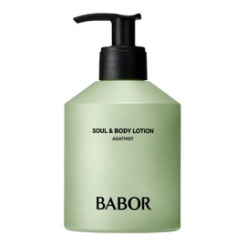 BABOR Soul & Body Lotion Agathist | Schnelleinziehende, leichte Körperpflege, Belebende Hautmilch, Körpercreme Für trockene Haut, Hautstraffende Feuchtigkeitscreme, Mit Vitamin B, Vegan | 250 ml