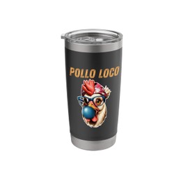 Pollo Loco Funny Crazy Chicken Lovers Stainless Steel Insulated Tumbler