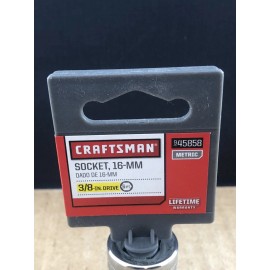 Craftsman Socket, Metric, 16-mm, 6 Pt., 3/8” Drive, #45858 COMB SHIP $1 PER MULT