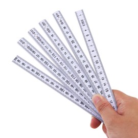 Smgda Folding Ruler, 2M / 78 inch Metric & Imperial Scale, White 10-Segment Expandable Plastic Meter Stick, Waterproof & Durable, Precise Snapping Design for Carpentry, Construction, DIY Projects (1)