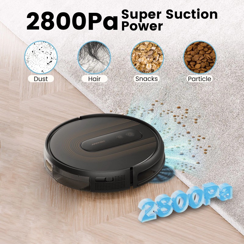 AIRROBO Robotic Robot Vacuum Cleaner 2800Pa Self-Charging Smart Mapping