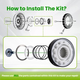 OEM W10734521 Washer Clutch Kit Compatible with Whirlpool Maytag Kenmore Crosley, Slider Kit W10006484 W10006494 W10275082 W10447975 W10905025