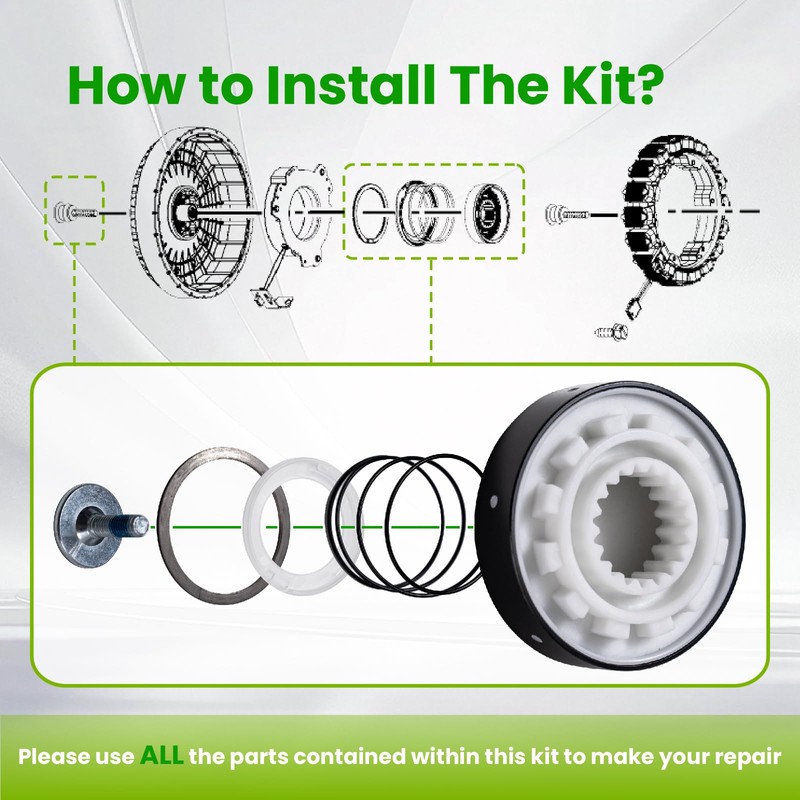 OEM W10734521 Washer Clutch Kit Compatible with Whirlpool Maytag Kenmore