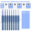 Reessy Crochet Hooks Set, 2.0mm-6.0mm Aluminum Crochet Hook Set with