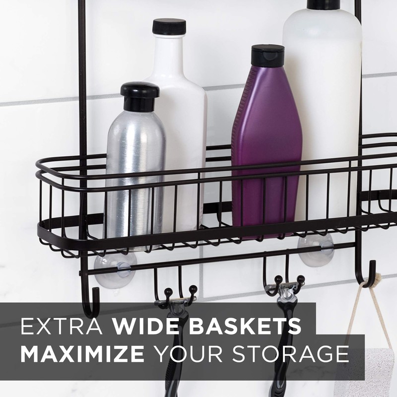 Zenna Home Shower Caddy Hanging Bathroom Organizer, Steel Shower Rack