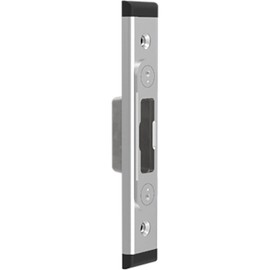 GU Strike Plate for Secure Automatic Latches, MR2 and SH2, Euro Fold 24 x 6 mm, Door Fitting Galvanised Steel, Silver-Coloured