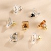 coolnews 8 Pack Crystal Glass Drawer Knobs Brushed Brass/Gold Cabinet