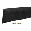 uxcell Door Brush Bottom Sweep H-Shape Aluminum Alloy Base with