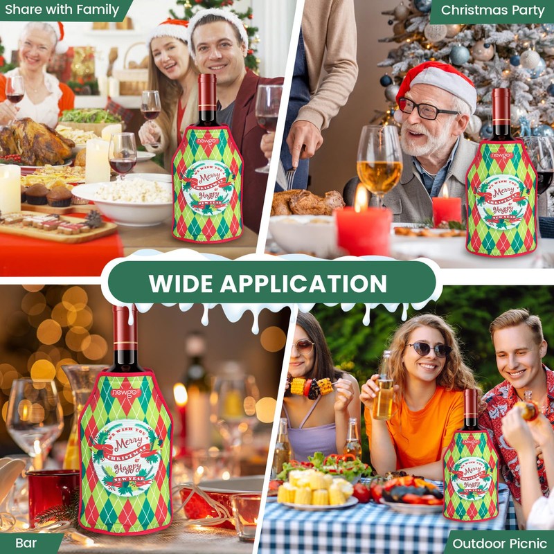 NEWGO-DE-Wine Cooler Sleeve-Parent Manschette (Weihnachten Drucke)