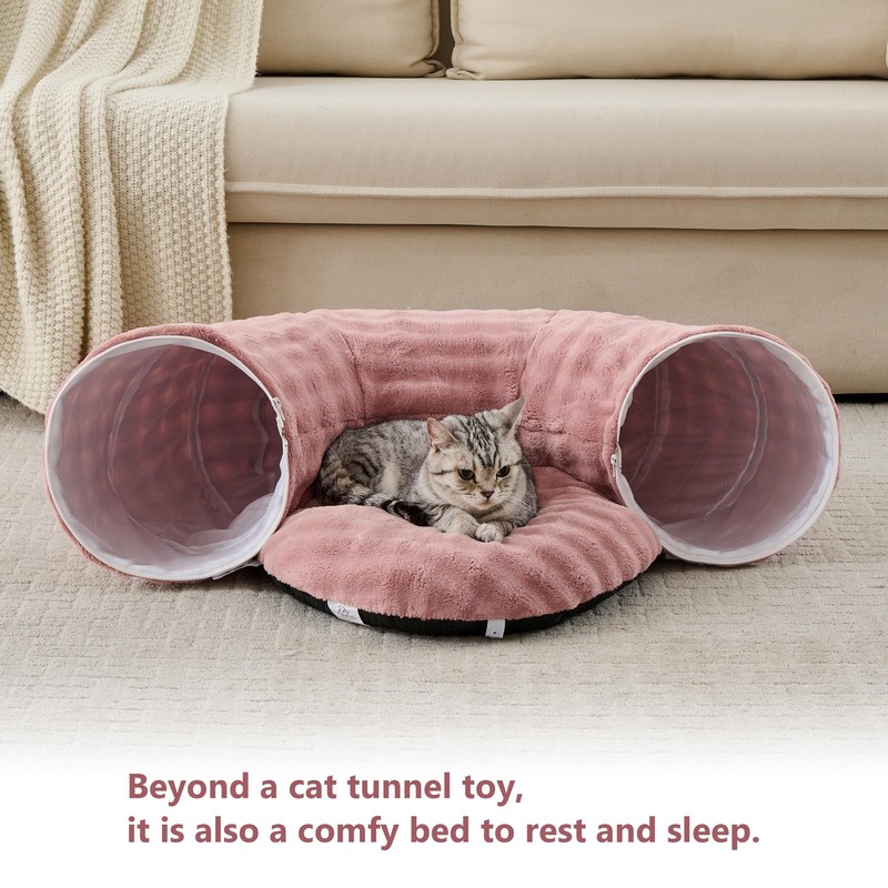 Yaning Bubble Cat Tunnel for Indoor Cats, Round Peekaboo Cave