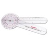 Baseline 12-1001 Plastic 360 Degree ISOM Goniometer, 8" Length