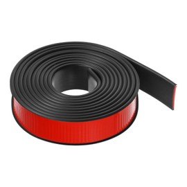 HARFINGTON U-Shape Edge Banding 1-3/16" x 9.8ft (30mm x 3000mm) Self Adhesive TPE Flexible Veneer Edging Edge Protector for Furniture Cabinet Table Repair, Black