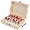 12Pcs Shank Carbon Steel Woodworking Tool Cutter Router Bit Set