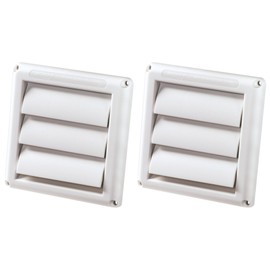 2-PACK of DEFLECTO HS4W/18 Supurr-vent Replacement Vent Hood (4Inch) - White