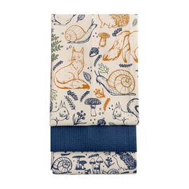 Price & Kensington Woodland Set of 3 Tea Towels