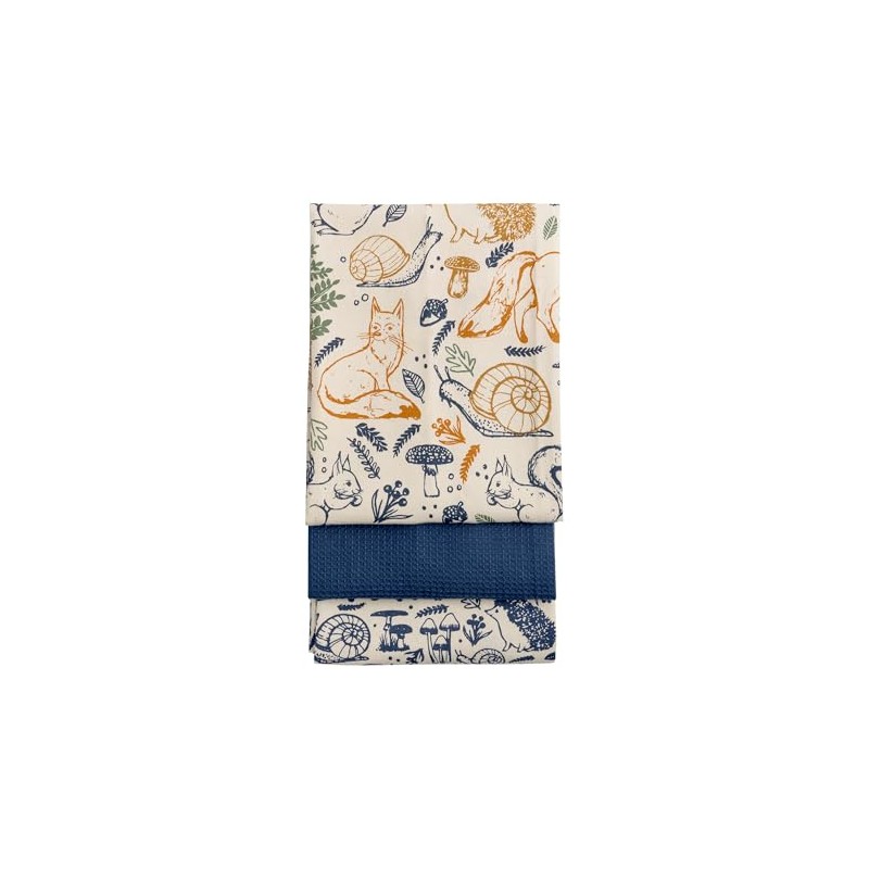 Price & Kensington Woodland Set of 3 Tea Towels