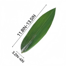 150 pcs Fresh Banana Leaves for Cooking,Large Leaf Zongzi Bamboo Leaves,Banaba Leaf Sushi Decoration for Food,Green Bamboo Leaves Vacuum Packing