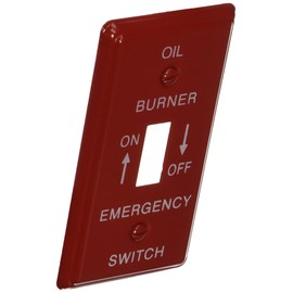 Morris 83490 Emergency Metal Switch Plate, Utility, Oil, Red, 1-Pack