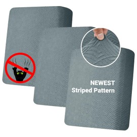 ZNSAYOTX Stretch Individual Cushion Covers Sofa Cushion Couch Seat Covers Slipcovers Soft Replacement Unique Pattern Furniture Protector with Elastic Bottom (Light Gray, 3 Pc Cushion Cover)