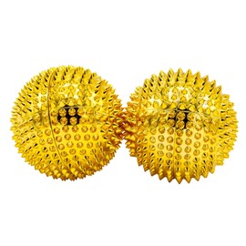 1 Pair of Magnetic Acupressure Balls in Gold Medium Size, Diameter 47 mm